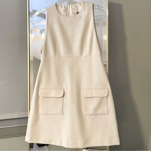 Zara Ivory Pinafore Dress NWT Size XS